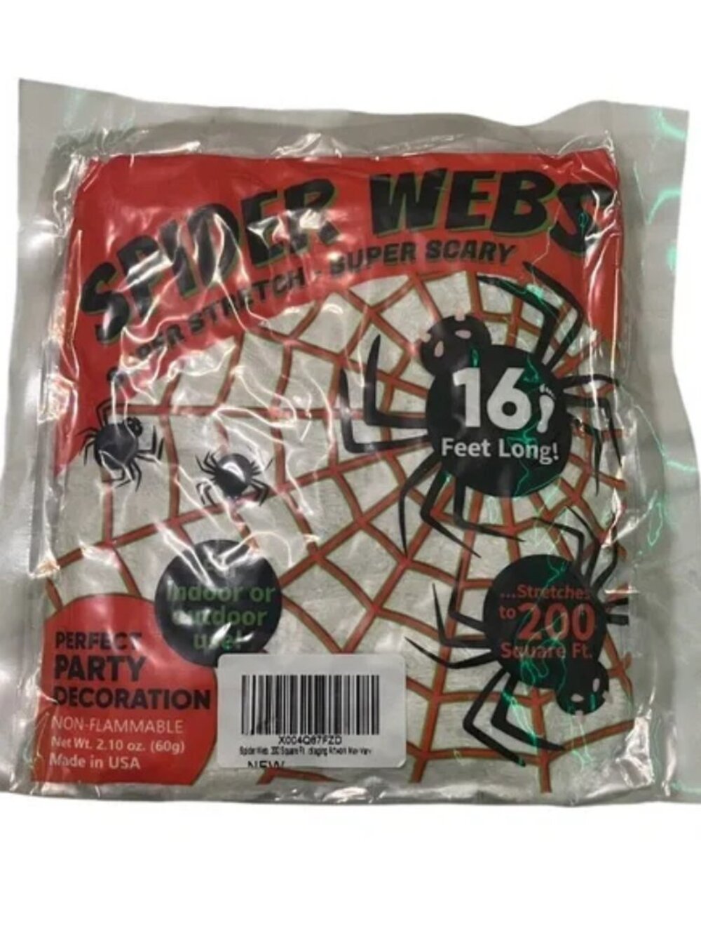 16 Feet Long Spider Web Party Decoration